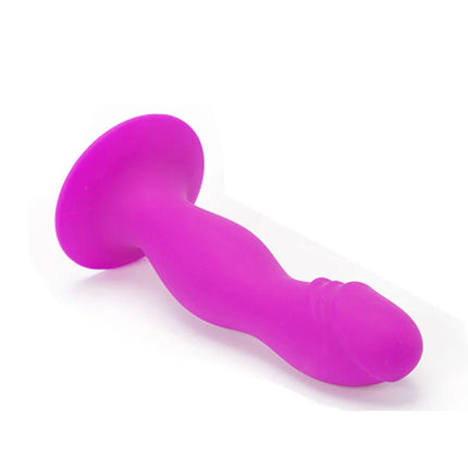 Vibrant pink silikon anal plug with flared base and textured surface from Pretty Love Booty Passion realistic stecker