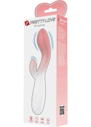 Pink und weiße pretty love brighty g-punkt vibrator und klitoris stimulator mit 30 vibrationen in retail verpackung