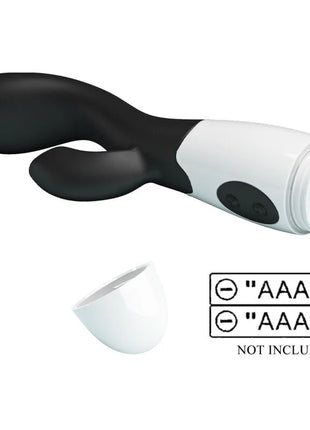 Schwarzer und weißer silikon rabbit vibrator mit ergonomischem design von pretty love brighty g-spot vibrator
