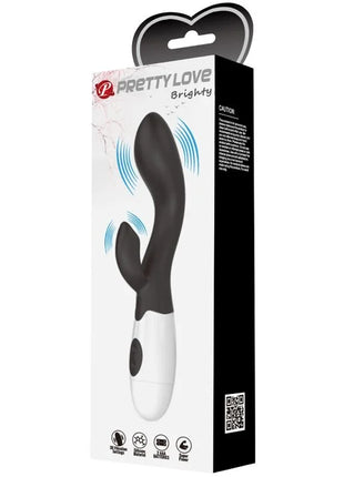 Schwarzer und weißer silikon vibratoren mit gebogener rabbit-design für g-punkt stimulation von Pretty Love