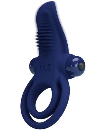 PRETTY LOVE - BRONSON DOPPELRING MIT VIBRATION BLAU - Penisring mit Vibration