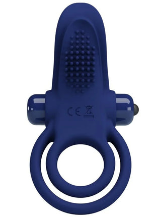 PRETTY LOVE - BRONSON DOPPELRING MIT VIBRATION BLAU - Penisring mit Vibration