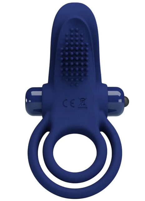 PRETTY LOVE - BRONSON DOPPELRING MIT VIBRATION BLAU - Penisring mit Vibration