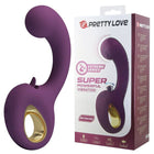 Lila silikon vibrator pretty love brynnlee mit goldfarbener ring taste 10 vibrationsmodi und 5 leckfunktionen