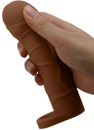 PRETTY LOVE - BUNION PENIS SLEEVE MIT 2,5 CM VERLÄNGERUNG MULATTE - Penishülle mit Verlängerung