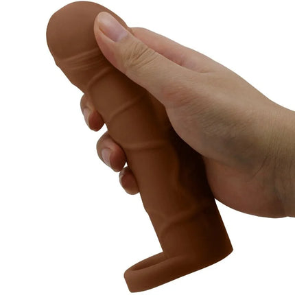 PRETTY LOVE - BUNION PENIS SLEEVE MIT 2,5 CM VERLÄNGERUNG MULATTE - Penishülle mit Verlängerung