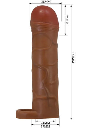 PRETTY LOVE - BUNION PENIS SLEEVE MIT 2,5 CM VERLÄNGERUNG MULATTE - Penishülle mit Verlängerung