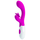 Vibranter pink weißer silikonhasenvibrator pretty love butterfly kiss mit schmetterlingsdesign und 30 funktionen lila