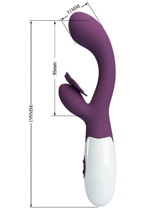 PRETTY LOVE - BUTTERFLY KISS RABBIT VIBRATOR & G-SPOT STIMULATOR LILA