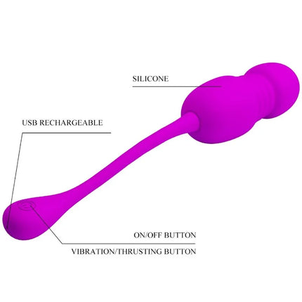 PRETTY LOVE - CALLIE PURPLE WIEDERAUFLADBARES VIBRATIONS-EI - Vibrierendes Ei