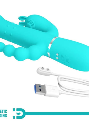 PRETTY LOVE - CAMMY 4 IN 1 MULTIFUNKTIONS-DREIFACHER RABBIT-VIBRATOR - BLAU - Rabbit-Vibrator
