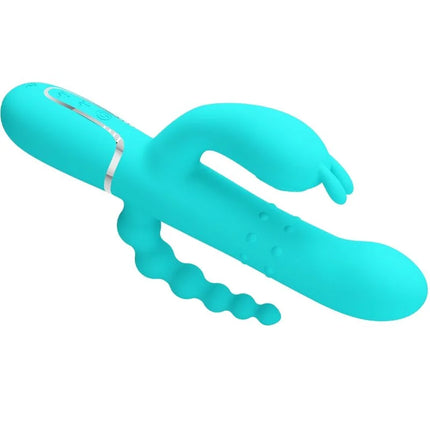 PRETTY LOVE - CAMMY 4 IN 1 MULTIFUNKTIONS-DREIFACHER RABBIT-VIBRATOR - BLAU - Rabbit-Vibrator