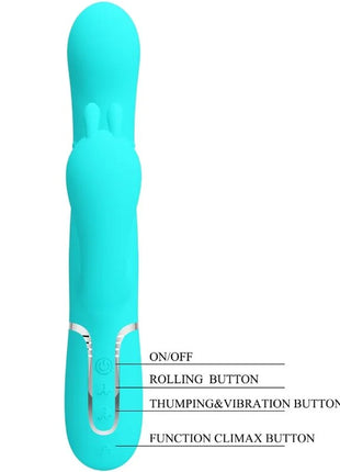 PRETTY LOVE - CAMMY 4 IN 1 MULTIFUNKTIONS-DREIFACHER RABBIT-VIBRATOR - BLAU - Rabbit-Vibrator