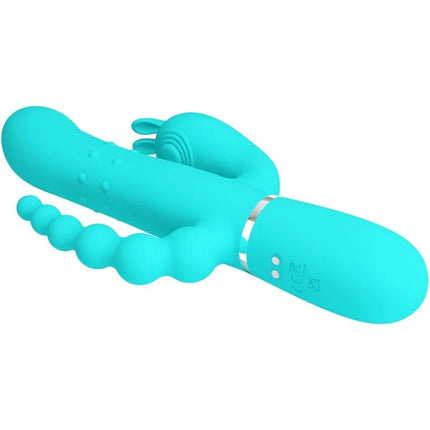 PRETTY LOVE - CAMMY 4 IN 1 MULTIFUNKTIONS-DREIFACHER RABBIT-VIBRATOR - BLAU - Rabbit-Vibrator