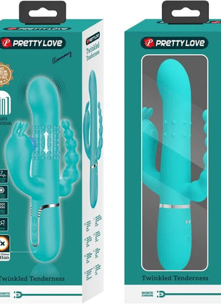 PRETTY LOVE - CAMMY 4 IN 1 MULTIFUNKTIONS-DREIFACHER RABBIT-VIBRATOR - BLAU - Rabbit-Vibrator