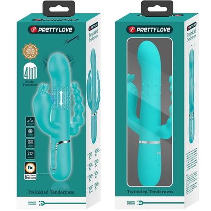 PRETTY LOVE - CAMMY 4 IN 1 MULTIFUNKTIONS-DREIFACHER RABBIT-VIBRATOR - BLAU - Rabbit-Vibrator