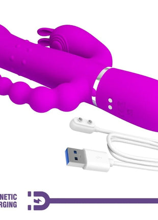 PRETTY LOVE - CAMMY TRIPLE VIBRATOR MULTIFUNKTION 4 IN 1 ROSA - Vibrierende Rotatoren