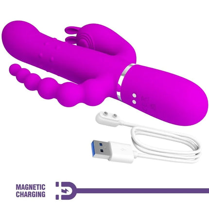 PRETTY LOVE - CAMMY TRIPLE VIBRATOR MULTIFUNKTION 4 IN 1 ROSA - Vibrierende Rotatoren