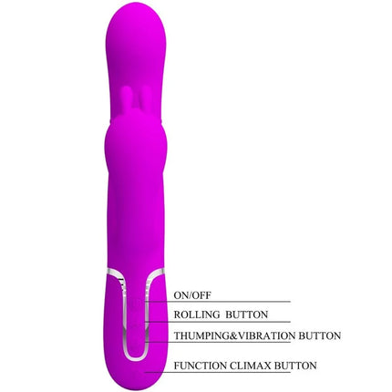 PRETTY LOVE - CAMMY TRIPLE VIBRATOR MULTIFUNKTION 4 IN 1 ROSA - Vibrierende Rotatoren