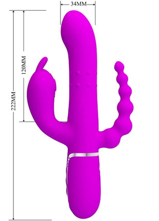 PRETTY LOVE - CAMMY TRIPLE VIBRATOR MULTIFUNKTION 4 IN 1 ROSA - Vibrierende Rotatoren
