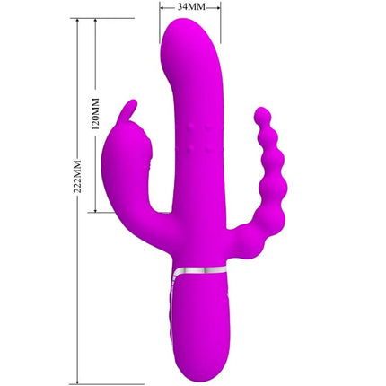 PRETTY LOVE - CAMMY TRIPLE VIBRATOR MULTIFUNKTION 4 IN 1 ROSA - Vibrierende Rotatoren