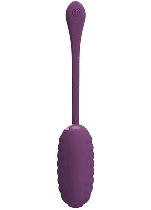 Pretty love casper lila wiederaufladbares vibrierendes ei aus lila silikon mit gerilltem griff und glattem schaft