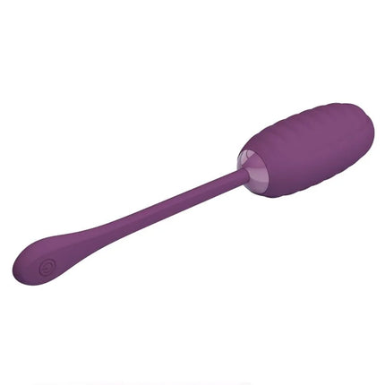 Lila silikon vaginale vibrator mit strukturierter griff und abgerundetem kopf von pretty love casper lila