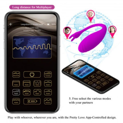PRETTY LOVE - CATALINA MASSAGER KOSTENLOSE APP FLIEDER - Vibrierendes Ei