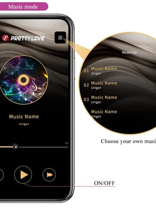 PRETTY LOVE - CATALINA VIBRATOR APP FERNBEDIENUNG LILA - Vibrierendes Ei