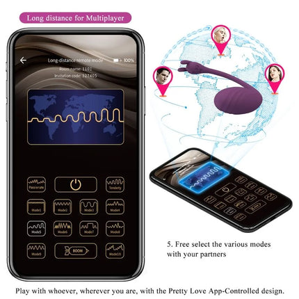 PRETTY LOVE - CATALINA VIBRATOR APP FERNBEDIENUNG LILA - Vibrierendes Ei