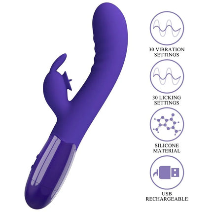 PRETTY LOVE - CERBERUS YOUTH VIOLET RABBIT VIBRATOR - Rabbit-Vibratoren