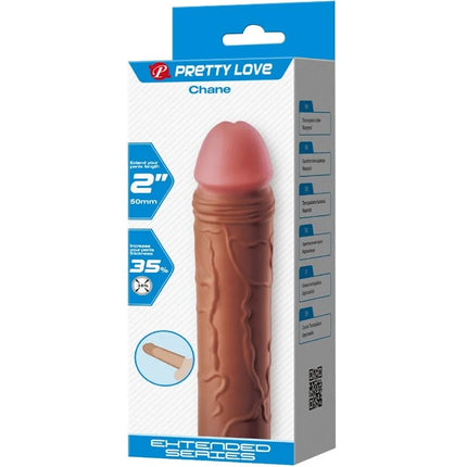 PRETTY LOVE - CHANE PENISHÜLLE MIT 5 CM VERLÄNGERUNG MULATTE - Penishülle mit Verlängerung