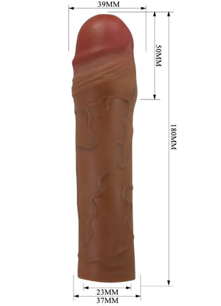 PRETTY LOVE - CHANE PENISHÜLLE MIT 5 CM VERLÄNGERUNG MULATTE - Penishülle mit Verlängerung