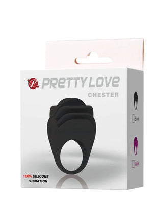 PRETTY LOVE - CHESTER SCHWARZER VIBRATORRING - Penisring mit Vibration