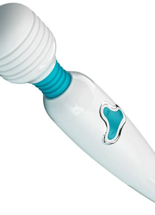 Weißer und türkiser silikongriff wandvibrator mit herzförmiger taste pretty love cloud wand vibrator 7 vibrationen