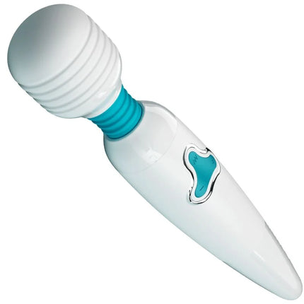Weißer und türkiser silikongriff wandvibrator mit herzförmiger taste pretty love cloud wand vibrator 7 vibrationen