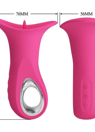 PRETTY LOVE - CLYDE ORALVIBRATOR VIBRIERENDE ZUNGE 12 VIBRATIONEN ROSA