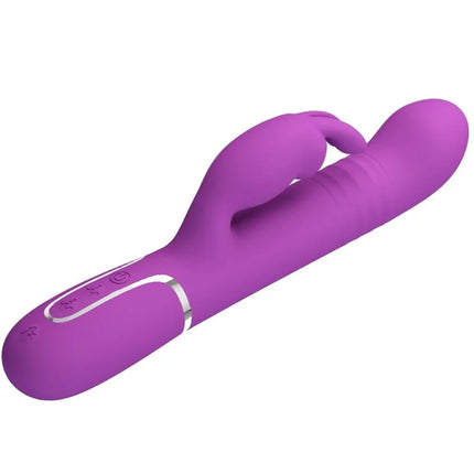 Pretty Love Coale 4 in 1 multifunktions-rabbit-vibrator lila aus silikon mit silbernem akzent und bedientasten