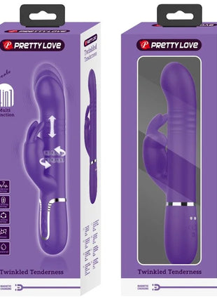 Lila pretty love coale rabbit vibrator 4 in 1 multifunktionaler vibrierender rabbit design mit magnetischer ladestation