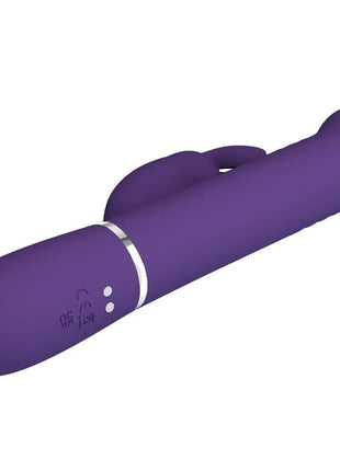 Pretty love coale rabbit vibrator 4 in 1 lila silikon vibrierender rabbit mit silbernem akzent und kontrollelementen