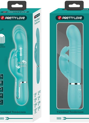 Teal farbener pretty love coale rabbit vibrator perlen mit glattem ergonomischem design und magnetischer ladestation