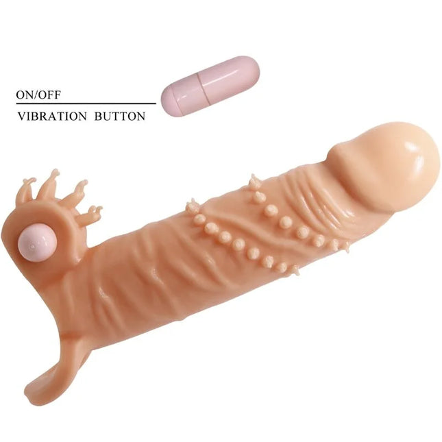 PRETTY LOVE - CONNOR PENISHÜLLE + KLITORISSTIMULATOR FLEISCH - Penishülle mit Verlängerung