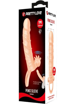 PRETTY LOVE - CONNOR PENISHÜLLE + KLITORISSTIMULATOR FLEISCH - Penishülle mit Verlängerung