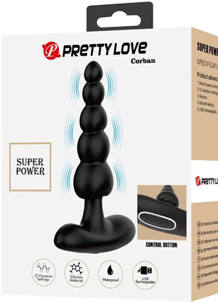 PRETTY LOVE - CORBAN ANALVIBRATOR 10 VIBRATIONEN - SCHWARZ - Anal-Vibratoren