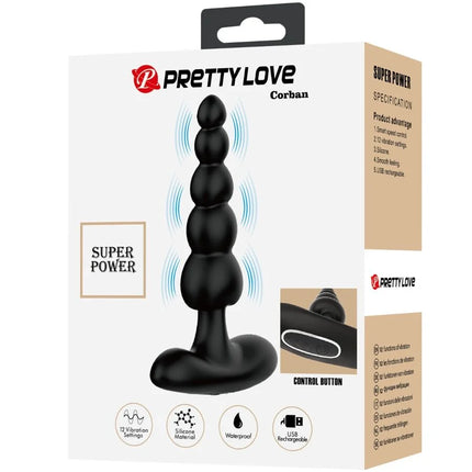 PRETTY LOVE - CORBAN ANALVIBRATOR 10 VIBRATIONEN - SCHWARZ - Anal-Vibratoren