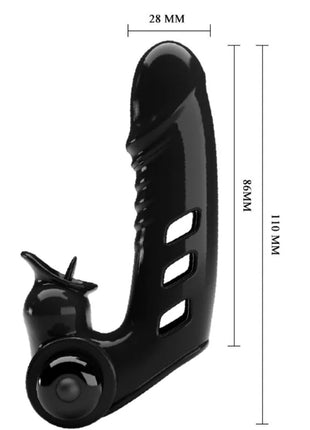 PRETTY LOVE - CORBIN SCHWARZE VIBRATOR-FINGERABDECKUNG - Penishülle
