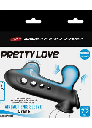 PRETTY LOVE - CRANE PENISHÜLLE MIT AIRBAG - SCHWARZ - Penishüllen mit Verlängerung