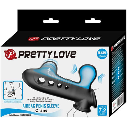 PRETTY LOVE - CRANE PENISHÜLLE MIT AIRBAG - SCHWARZ - Penishüllen mit Verlängerung