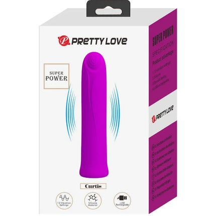 PRETTY LOVE - CURTIS MINI SUPER POWER VIBRATOR 12 LILA SILIKONVIBRATIONEN - Minivibrator