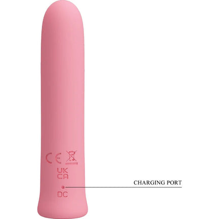 Pretty love curtis mini super power vibrator 12 rosa silikonschwingungen mit glattem rundem design und ladekabelanschluss